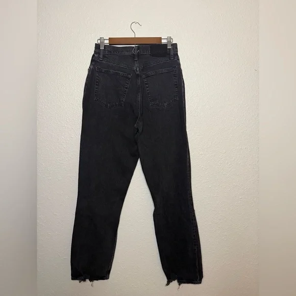 ABERCROMBIE The ‘90s Straight Ultra High Rise Distressed Stretch Jeans Size 29L - Picture 4 of 12